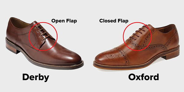 phân biệt giày oxford và derby