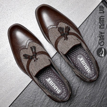 Giày lười nam tassel loafer Hàn Quốc sang chảnh sành điệu
