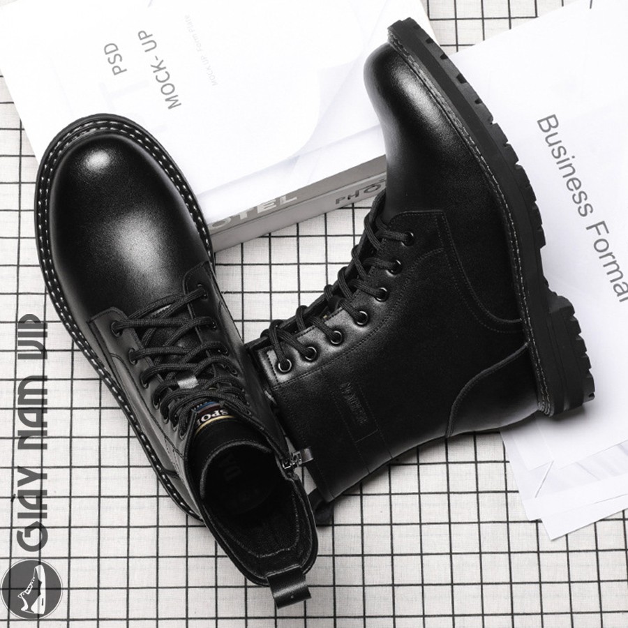 Giày cao cổ nam thời trang Chữ T trắng đen - giày nam cao cổ Siêu Hot 2021  | Lazada.vn