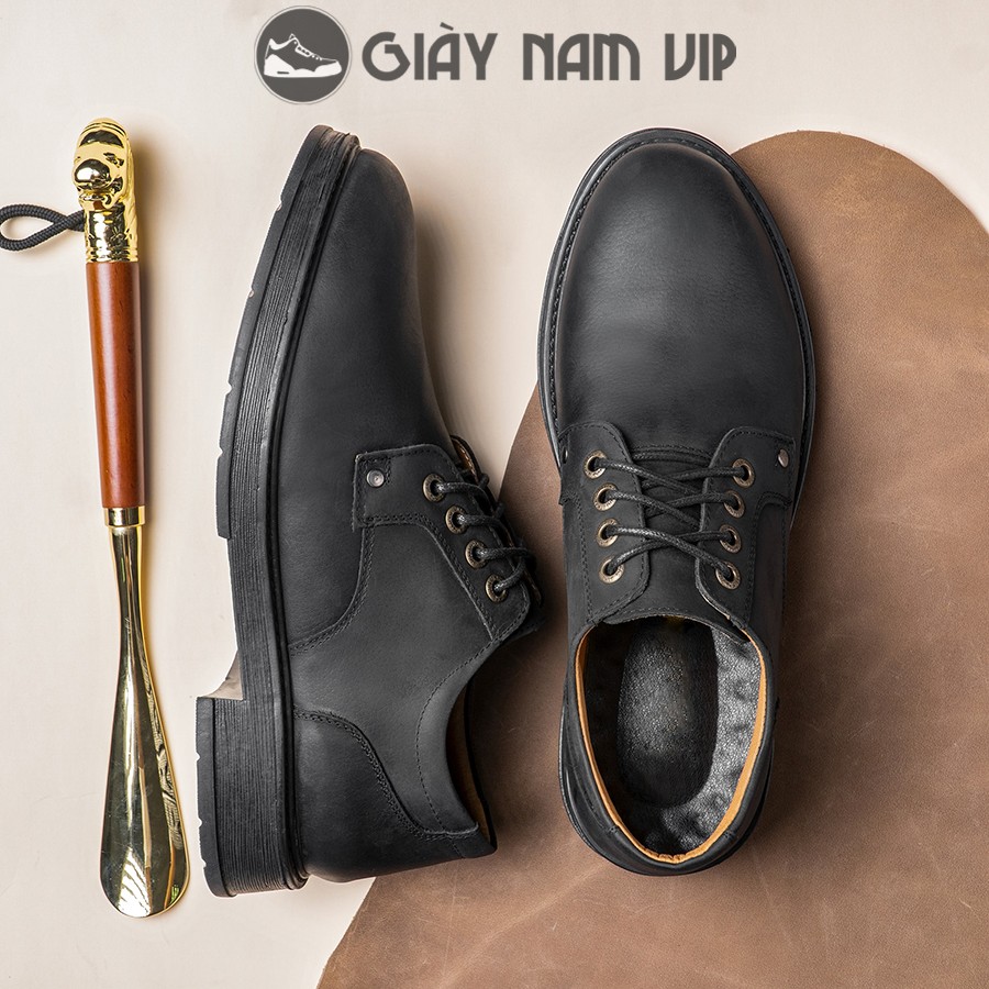 Giày tây nam brogue đen bóng sang trọng sành điệu GNK122 - Shop giày da,  giày thể thao nam tại Hà Nội